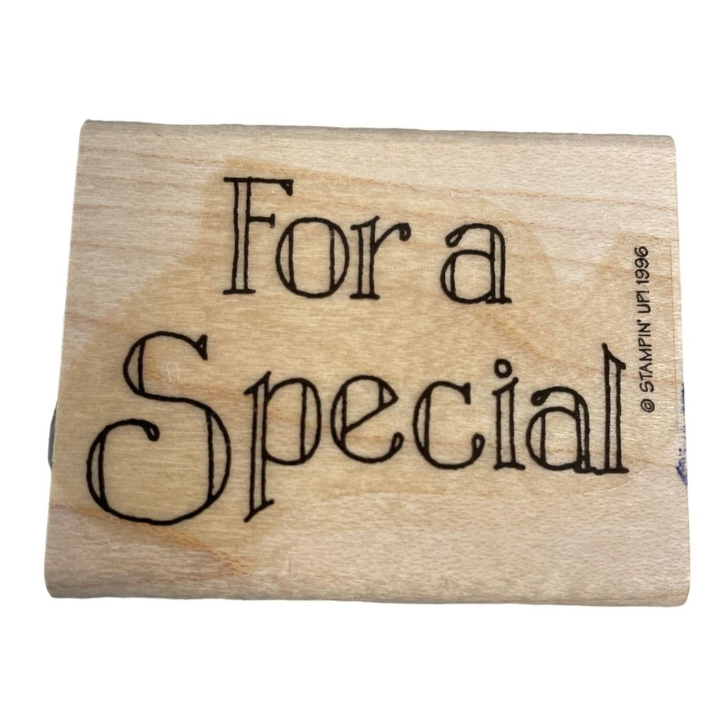 NEW NO INK Stampin Up Mounted Rubber Stamp For a Special Word Name